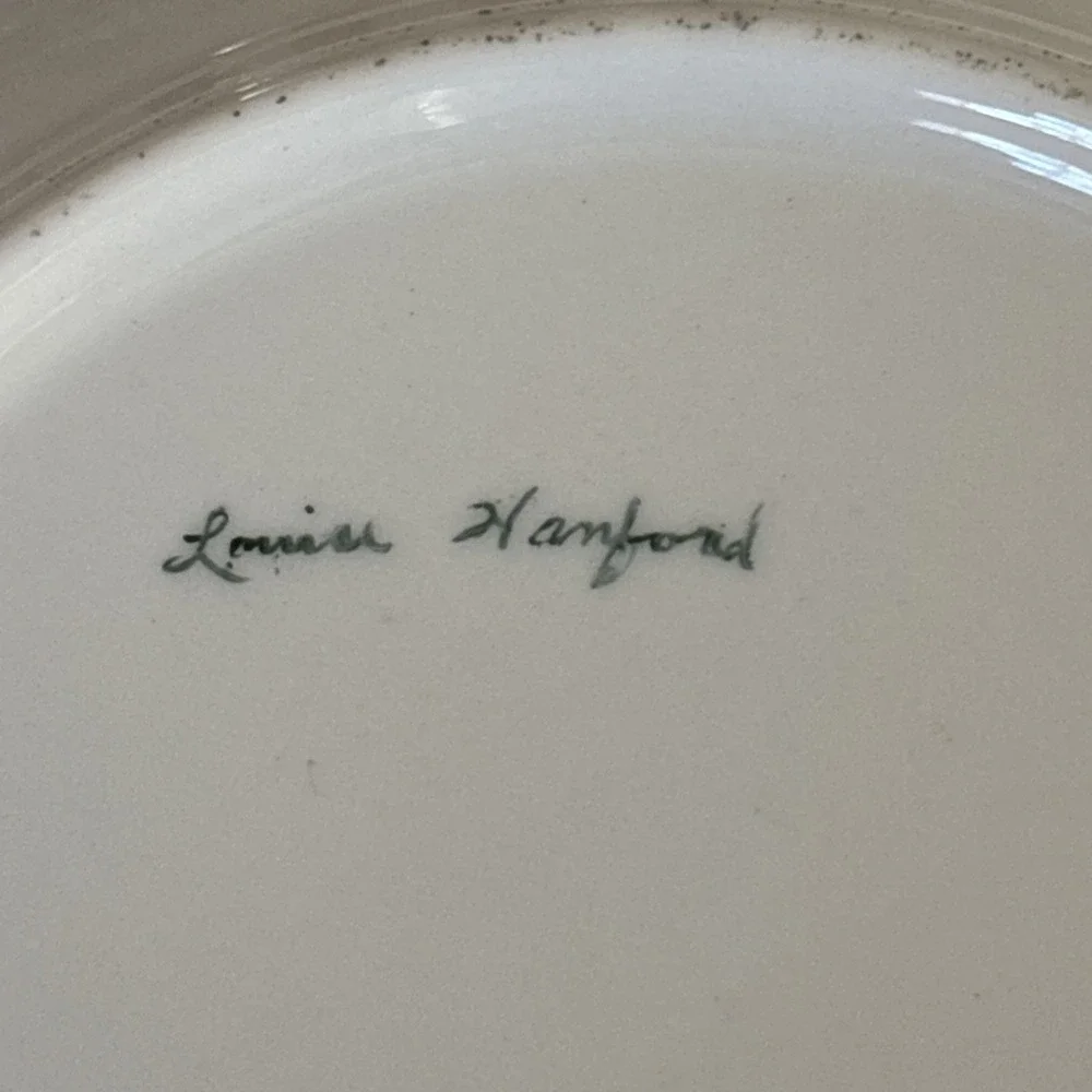 Vintage Hand Painted Fruits‎ Salad, Lunch, Display Plates 50's Louise Hanford